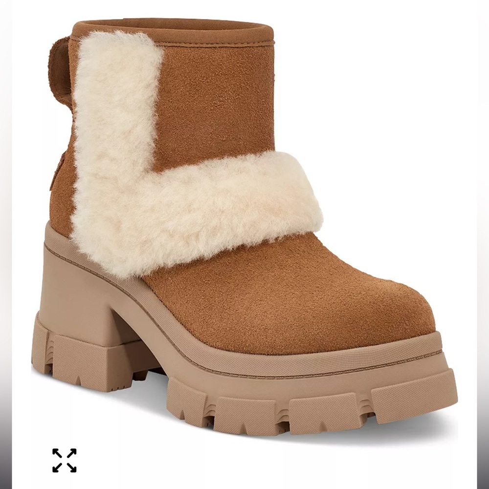 UGG Chestnut Brooklyn sunburst ankle boot